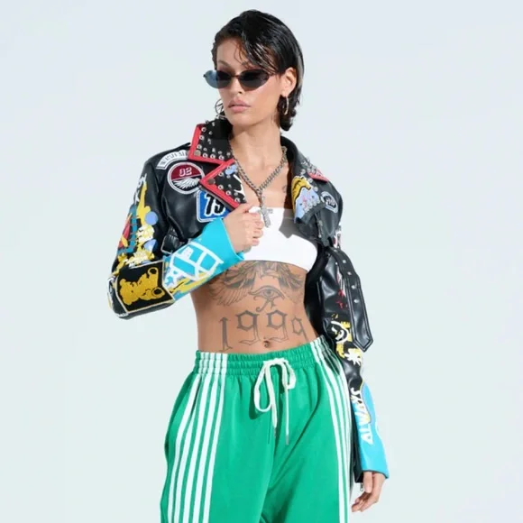 Label Phoenix Ultra Crop Moto Jacket - Picture 3 of 9